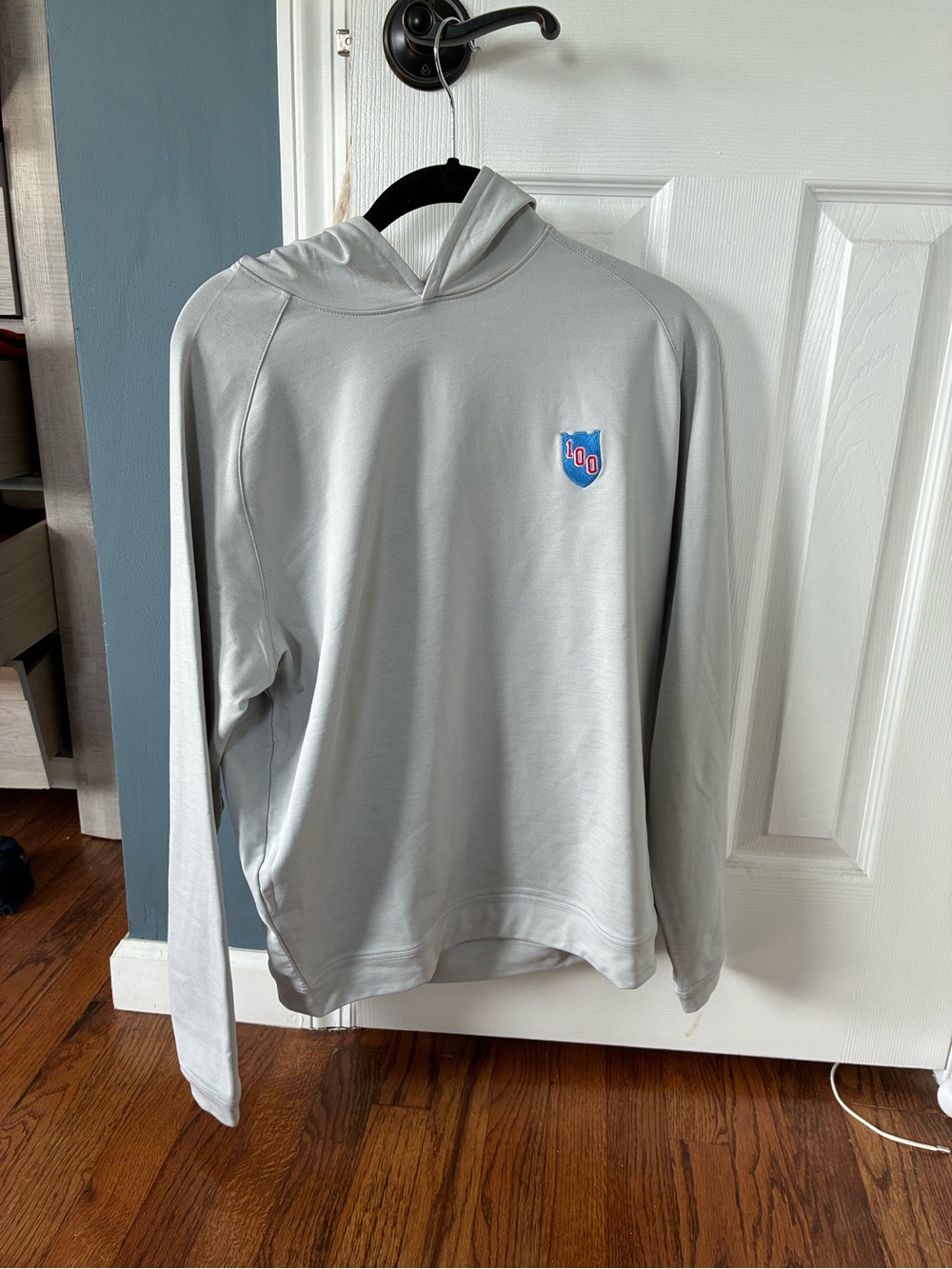 Peter Millar New York Rangers Centennial logo Gray Performance Hoodie